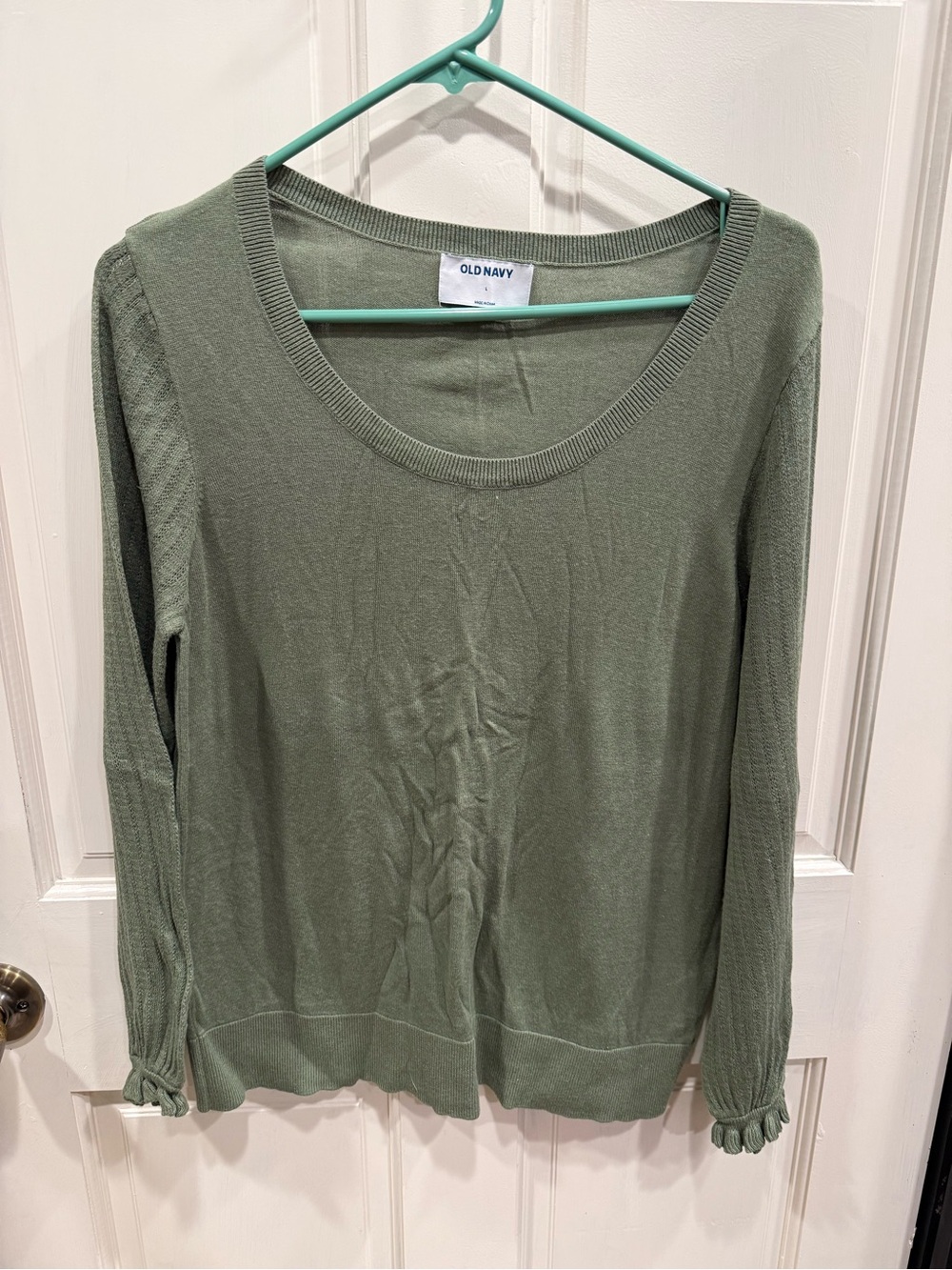 Old Navy Sage Green Scoop Neck Top